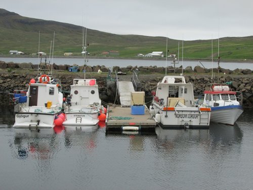 Strandveiðibátar á Norðurfirði á Ströndum. Mynd/Guðsteinn Bjarnasonhöfn - gb