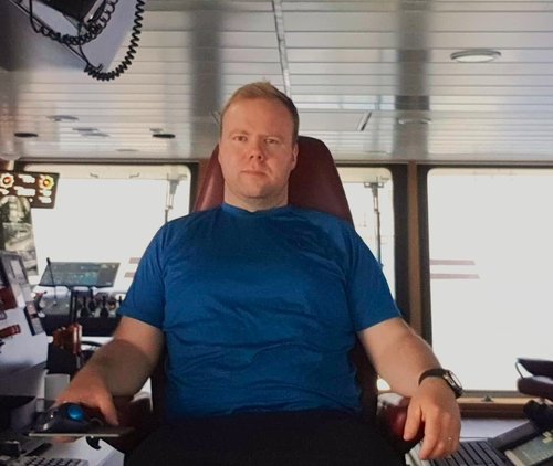 Árni Rúnar Jóhannesson skipstjóri Bjargar EA 7. Mynd Samherji