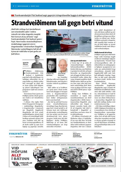 Fiskifréttir 6. ágúst 2025.