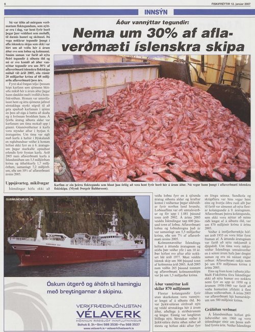 Fiskifréttir 12. janúar 2007.
