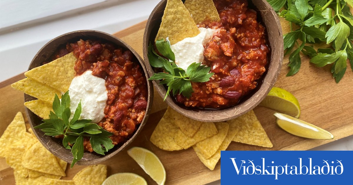 Uppskrift Chilli con carne með kalkúnahakki