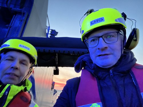 Þröstur Magnússon  og Sigurður Arnar  Kristmundsson í för sinni á  sunnudaginn. Mynd/Aðsend
