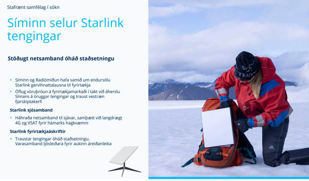 Síminn semur um sölu Star­link lausna til fyrir­tækja