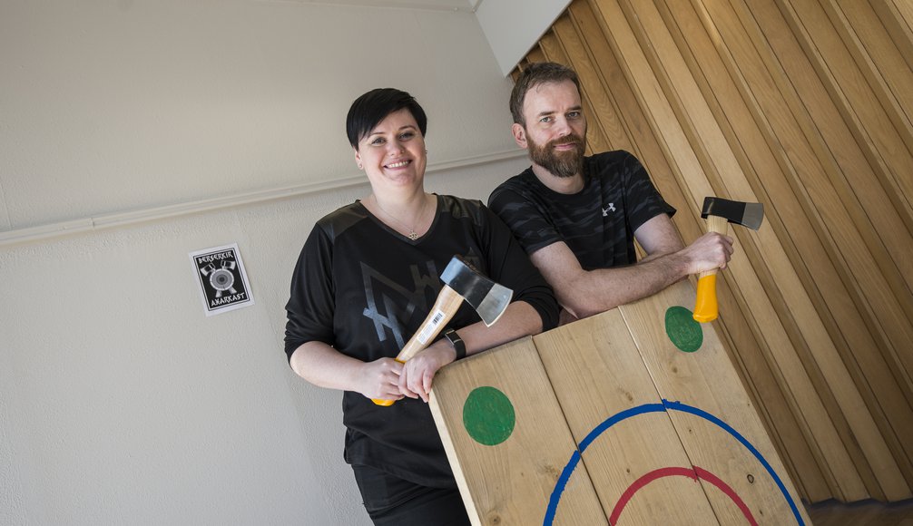 Bjóða upp á keppni í axarkasti